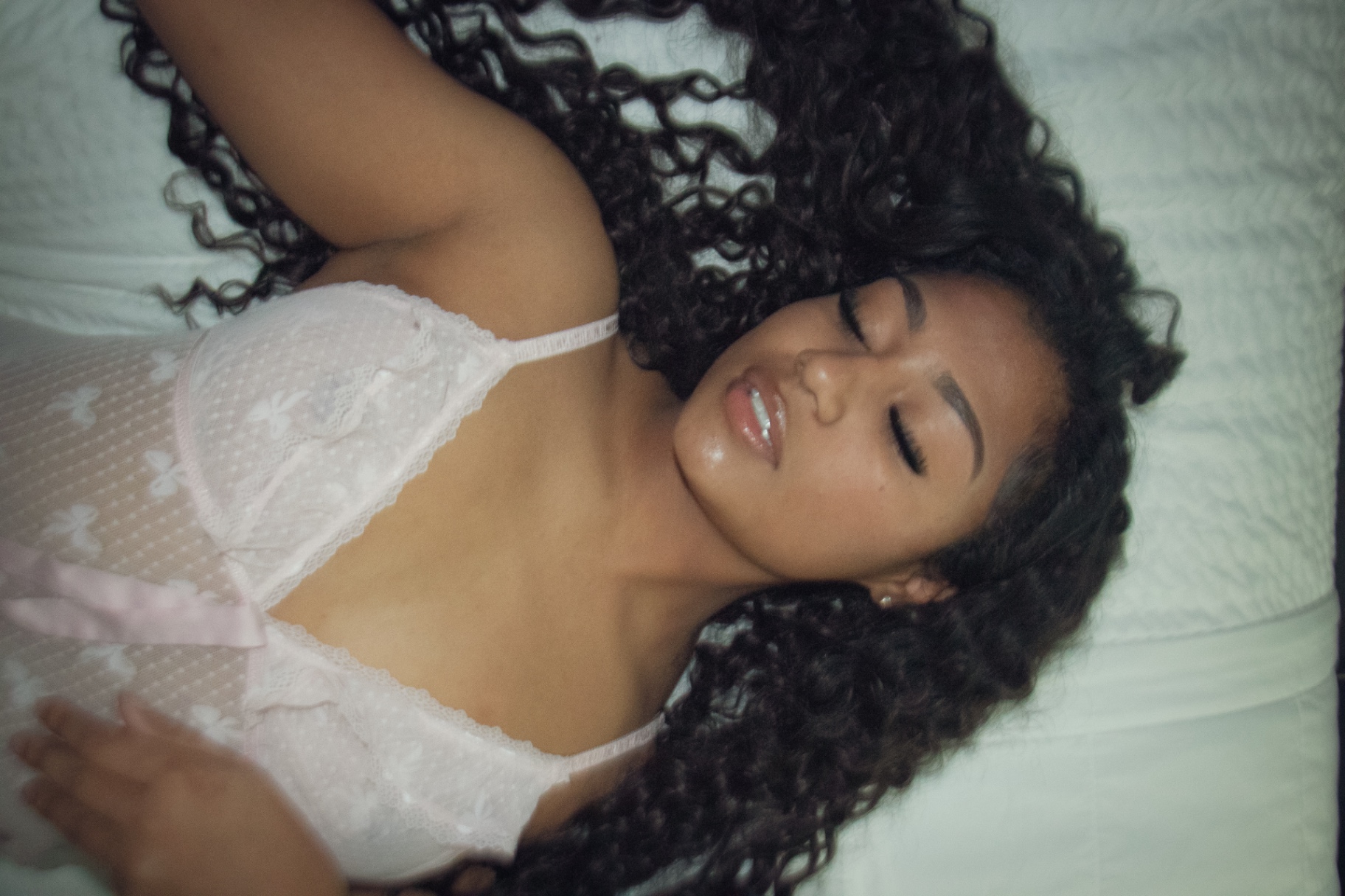 Soft-light intimate portrait in lace